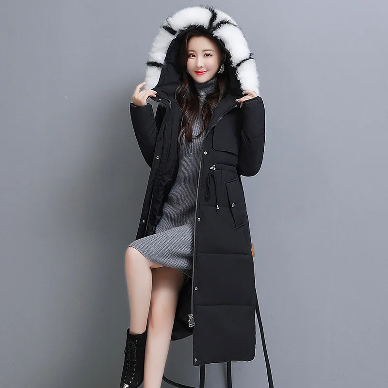 Women Thick Warm Parkas Winter Long Jacket Ladies Fur Hooded Cotton Coats Female Thermal Snow Wear Outerwear Brand Clothing