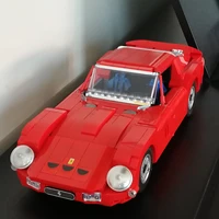 moc building blocks kids diy high tech classic super car 250 gto 1962 red transportation vehicle block model toys for children