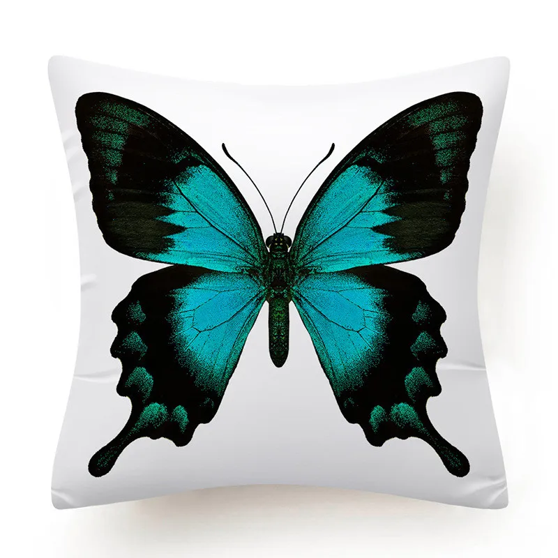 

Geometric Cushion Cover Blue Decorative Sofa Cushions Throw Pillows Covers Single Side Printed Polyester Pillowcases