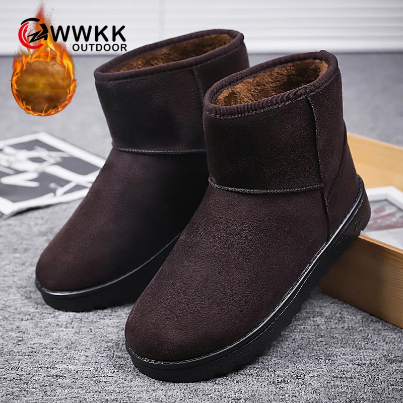WWKK/ботинки Мужская обувь Кожаные Замшевые Зимние ботинки на платформе Новинка 2019