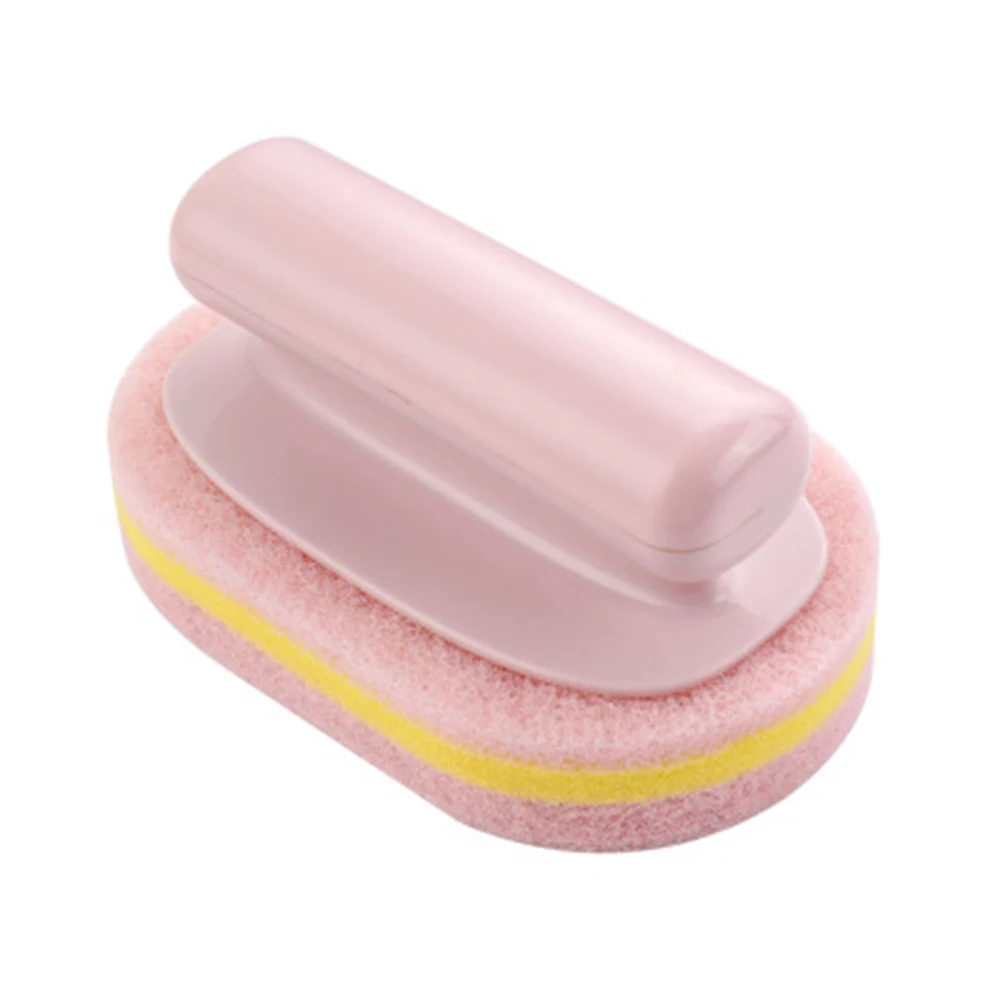 Cleaning Sponge Tableware Clean Descaling Floor Brush Dishwashing Plastic Household with Handle Pan Pot | Дом и сад