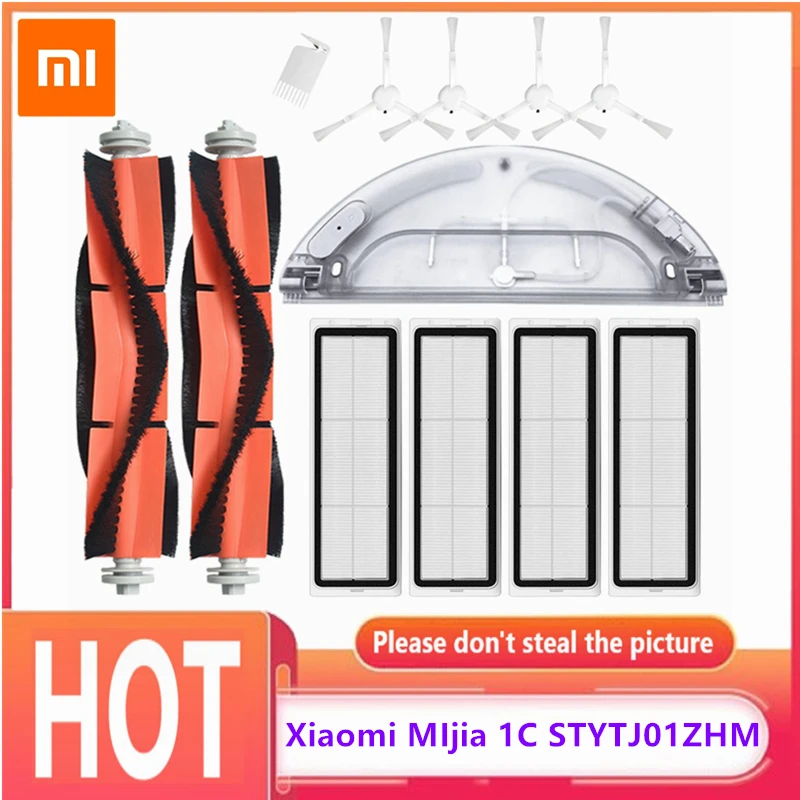 Xiaomi Mijia 1C/STYTJ01ZHM Main Side Brush Water Tank Mop Cloth HEPA Filter Kit Robot Vacuum Cleaner Replacement Parts