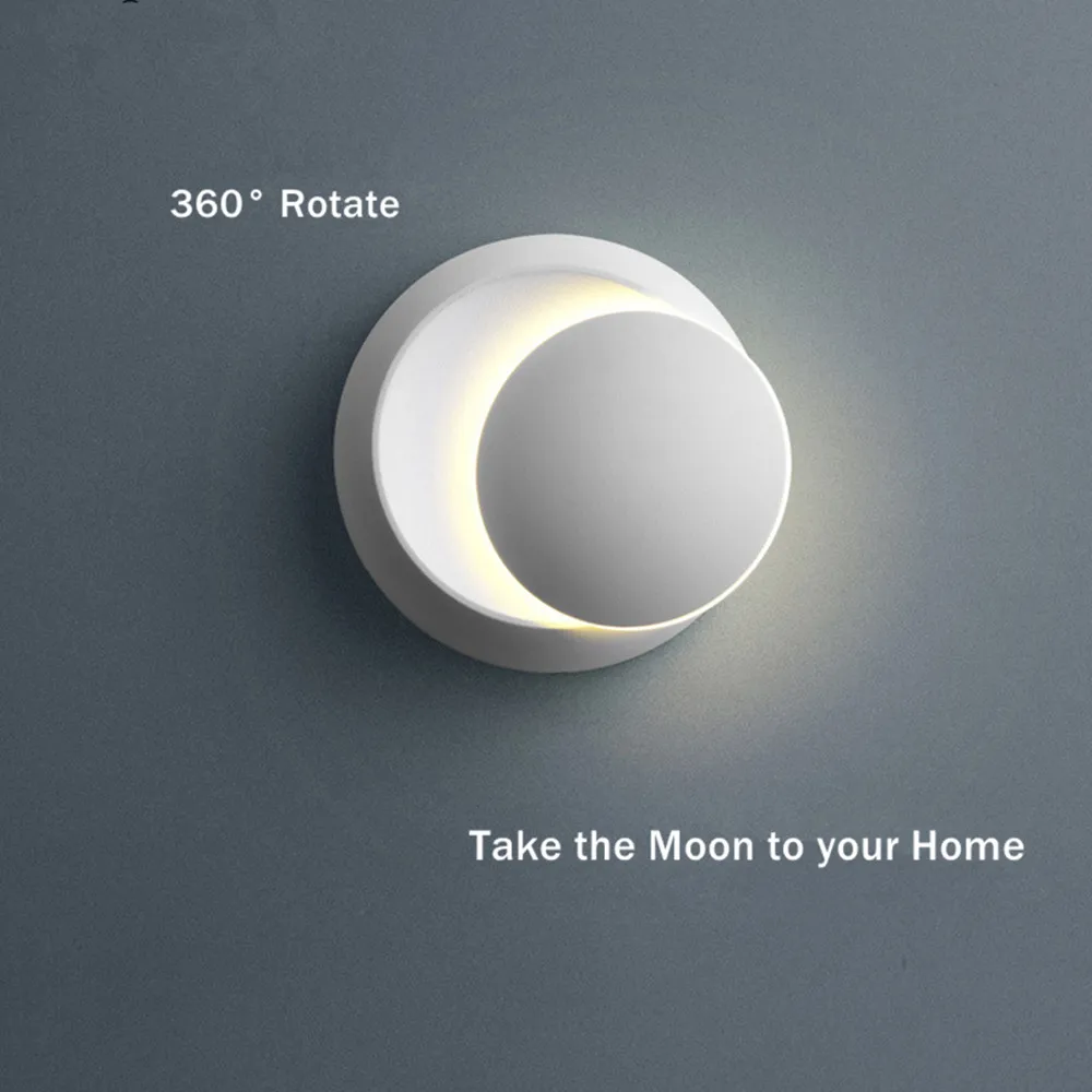 Настенный светильник светодиодный настенный регулируемый круглый креативный на