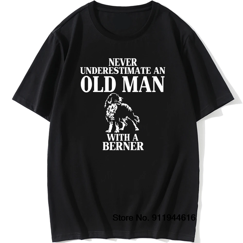 

Never Underestimate An Old Man Loves Bernese Mountain Dog Dad T Shirt Streetwear Game Birthday Gift Short Sleeve T-shirts