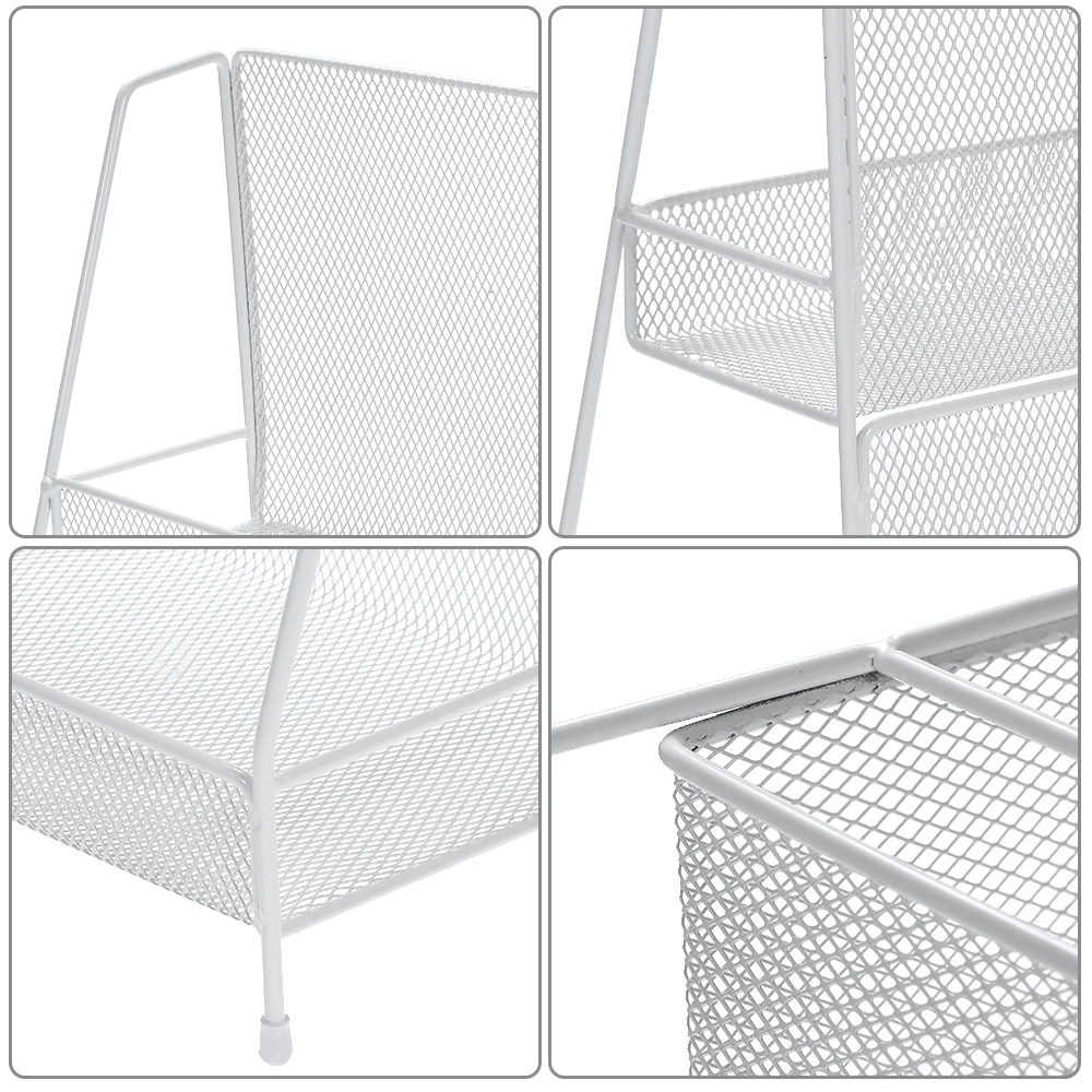 2 слоя корзина для хранения Организатор металлическая сетка органайзер Ванная