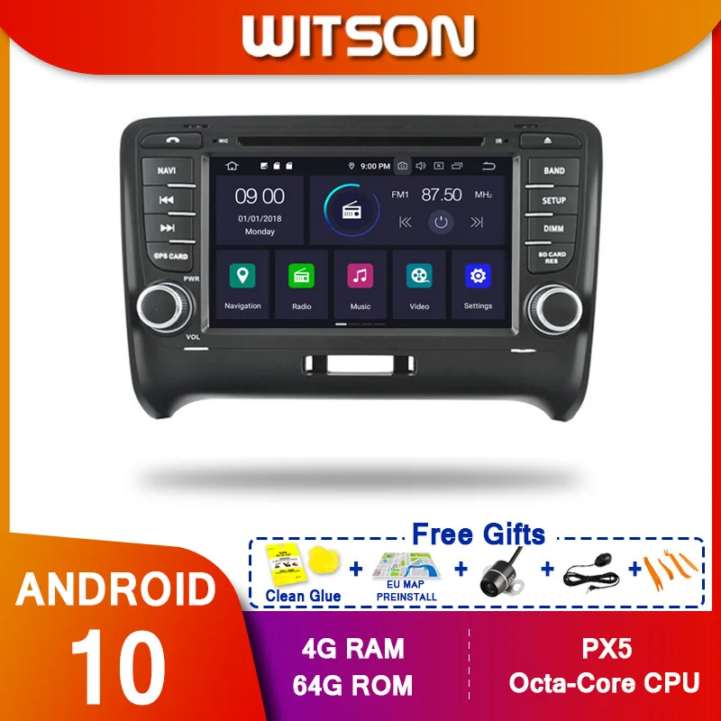 

WITSON！ Android10 Octa core PX5 CAR DVD player For AUDI TT 2006-2014 IPS SCREEN 4GB RAM 64GB ROM CAR GPS NAVIGATION