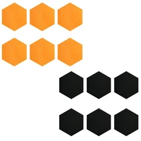 quality 12pcs hexagon acoustic panels sound proof padding for wall decoration and acoustic treatment orange black