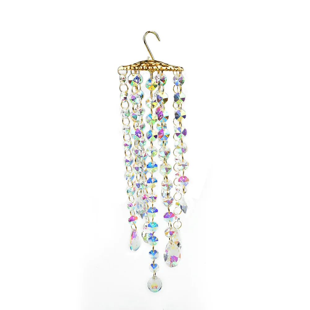

Crystal Wind Chimes Colorful Chandelier Hanging Crystal Prisms Wind Chime For Home Garden Patio Lawn Hanging Decoration Ornament