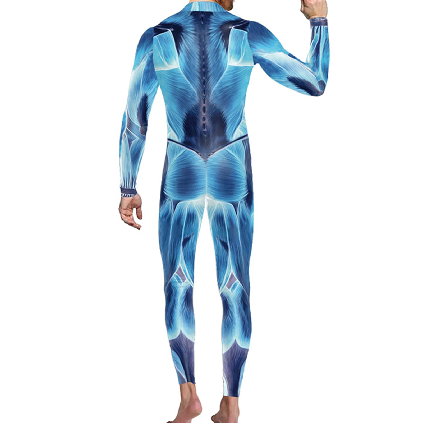 Мужской карнавальный костюм на Хэллоуин цельный с воротником-стойкой вечерние