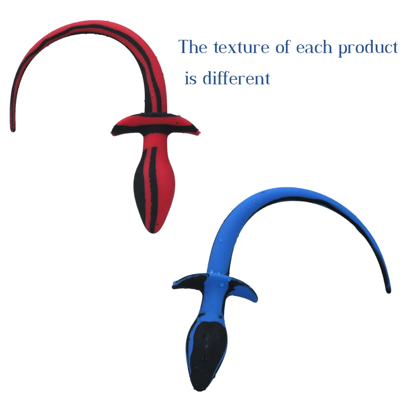 Силиконовая собачья длинный хвост Анальная затычка анальные пробки