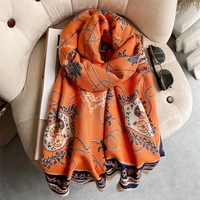 2021 new shawl winter cashmere scarf women print thick pashmina warm blanket wraps tassel bufanda stoles luxury echarpe