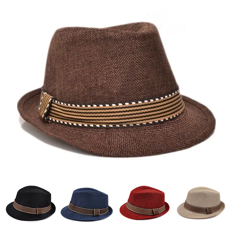 

Summer Wide Kids Hat Gentleman Children Jazz Cap Brim Boys Sun Beach Hats