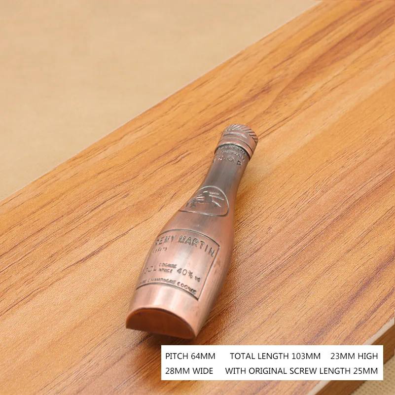 Классическая медная ручка для шкафа винных бутылок зеленая красная из цинкового