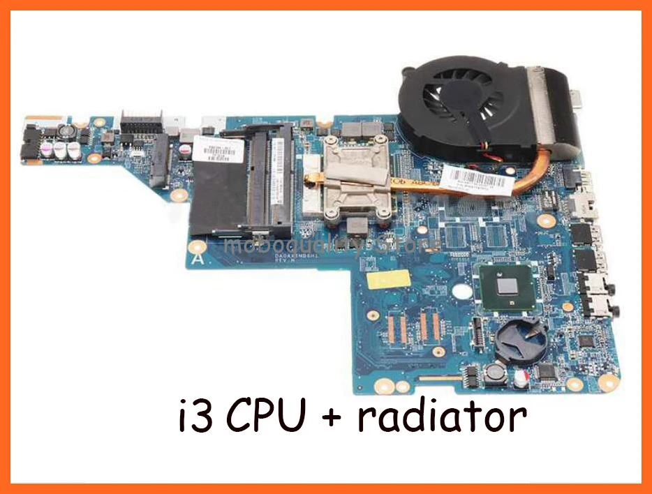Бесплатный Процессор i3 595184-001 DA0AX1MB6H1 для HP CQ42 CQ62 G42 материнская плата I3 + радиатор