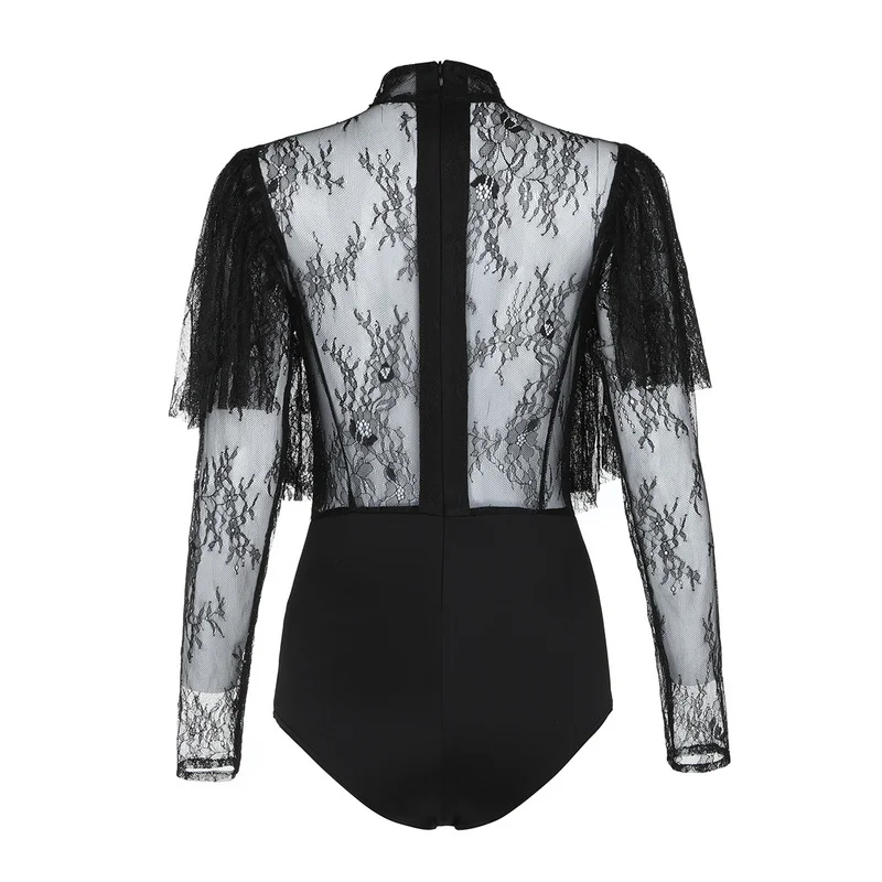 Женское боди с глубоким V-образным вырезом и открытой спиной | Женская одежда