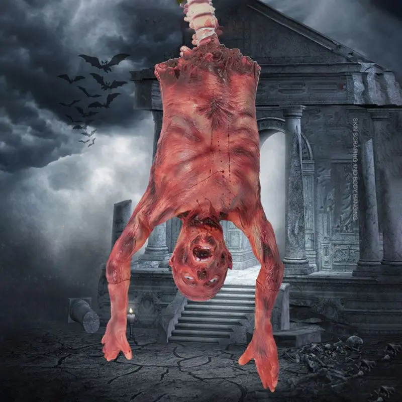 

Halloween Party Decoration Simulation Human Upper Body Scary Hanging Ghost Horror Haunted House Scene Hanging Decor Prop toys