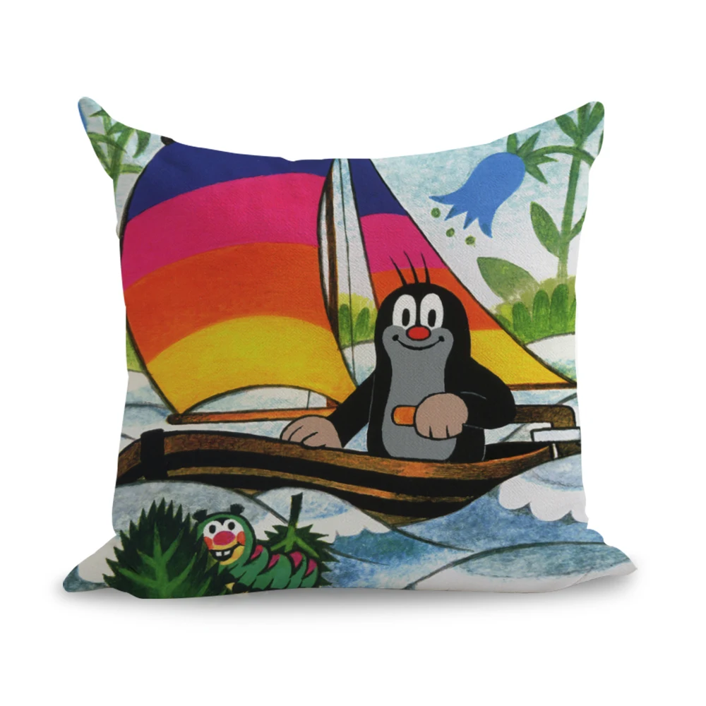 Чешская с героями комиксов крот моль Подушка евро крышки декоративные массажер