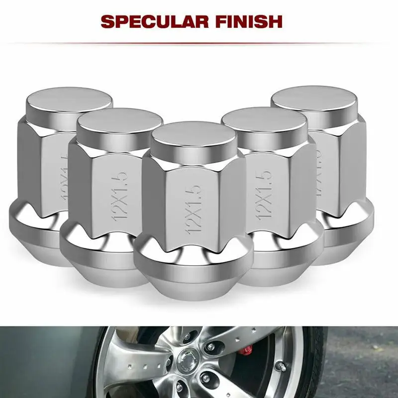 

20pcs 12x1.5 Solid Car Wheel Nut Caps Auto Hub Screw Cover Bolt Rims Compatible for Ford
