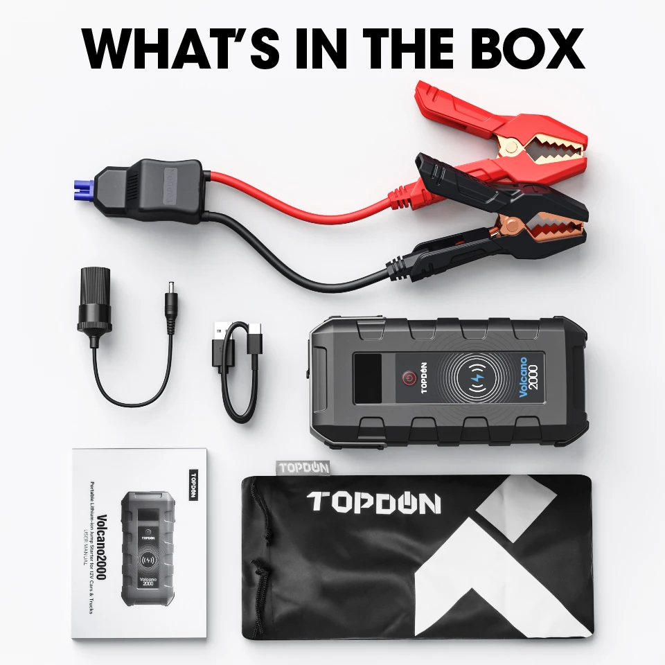 Пусковое устройство TOPDON V2000 20800 мАч а 12 В|Пусковое устройство| |