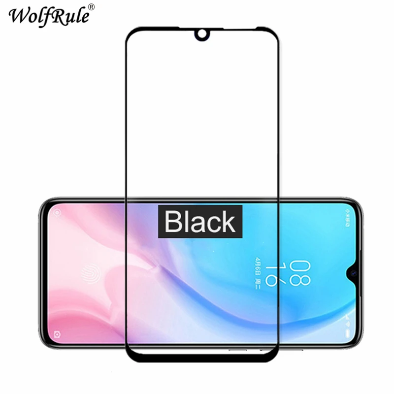 2 piezas de vidrio templado para Xiaomi Mi 9 Lite vidrio completo pegamento 9H Protector de pantalla para Xiaomi 9 Lite vidrio de tel&eacute;fono para Xiaomi Mi 9 Lite-0