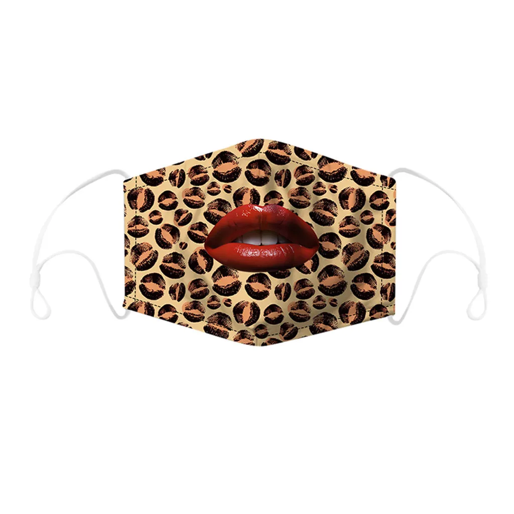 

Unisex Printed Mouth Face Mask Reusable Pm2.5 Dustproof Mask Outdoor Riding Windshield Breathable Mascarillas Mouth-muffle#E1