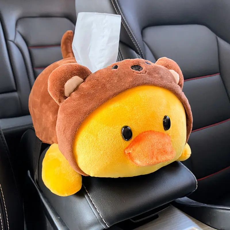 

Creative Car Tissue Box Car Accessories For Girls Women Para Autos Plush Husky Cartoon Animals Dog Napkin Armrest box Chair back