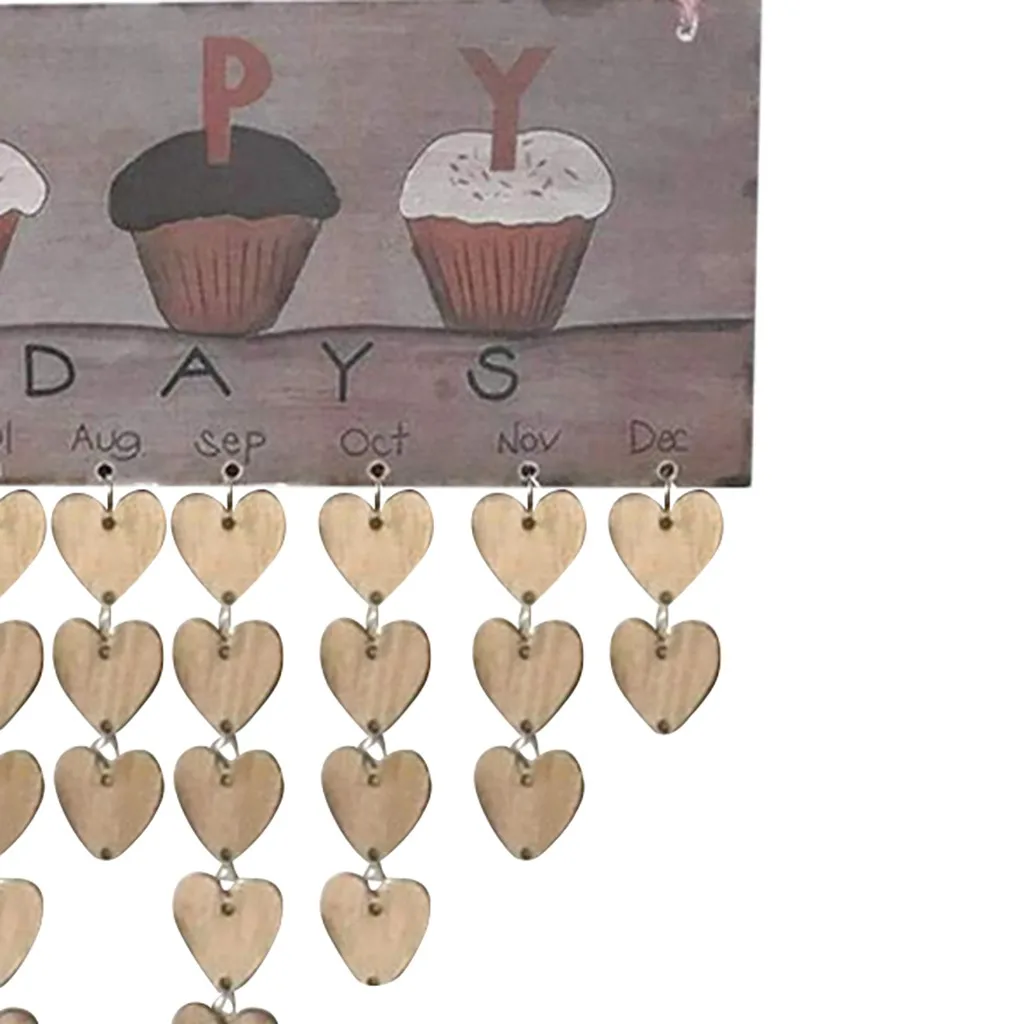 С днем рождения настенный календарь сделай сам торт печатный деревянный знак