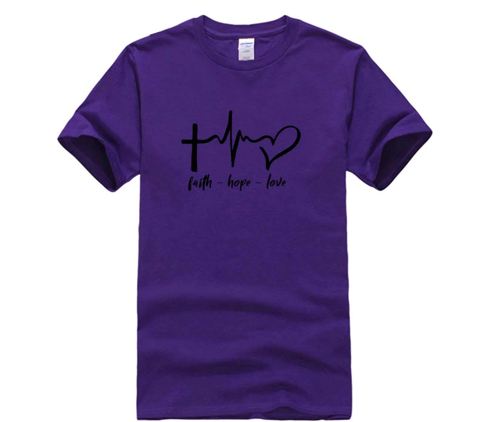 

New fashion trend faith hope love mens premium round neck cool man's 100% Cotton fashion summer T shirt