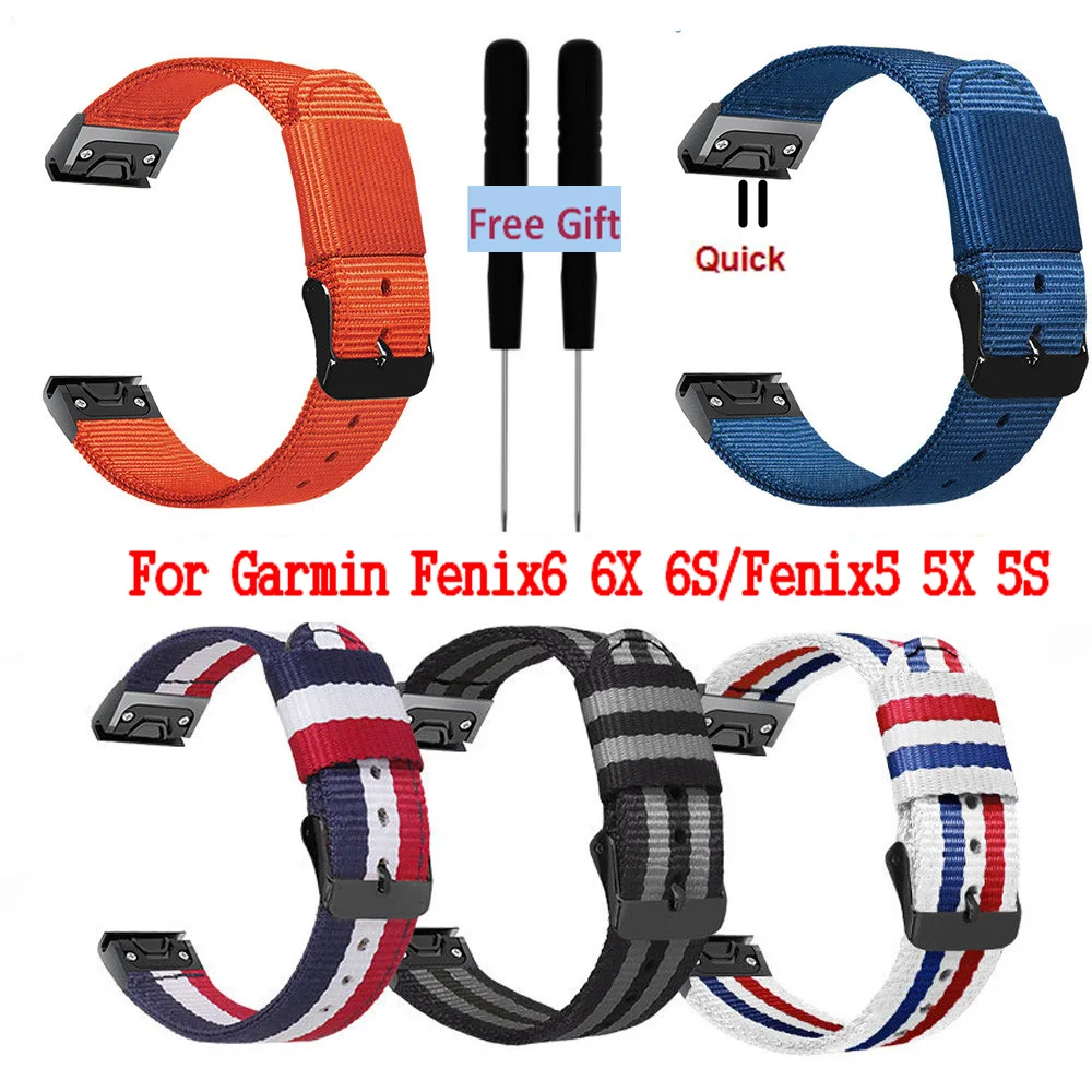 Новый нейлоновый ремешок на запястье для наручных gps часов Garmin Fenix 6X/Fenix 6/Fenix 6S