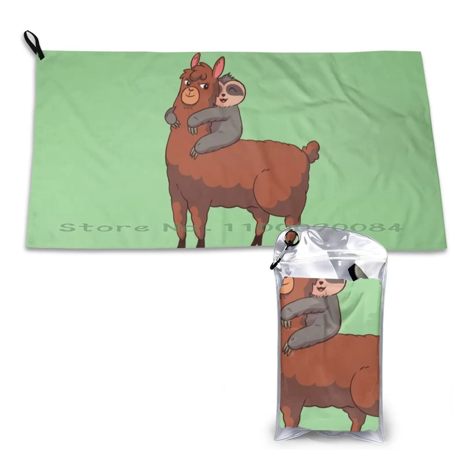 Спящая Ленивец обнимающая лама быстросохнущее полотенце для спортзала