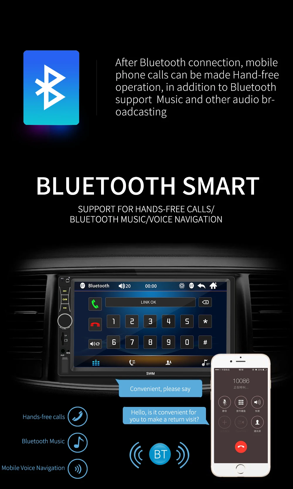 Авторадио 2DIN автомобильный стерео MP5 плеер 7 дюймов сенсорный экран Bluetooth USB AUX U диск FM радио+ камера