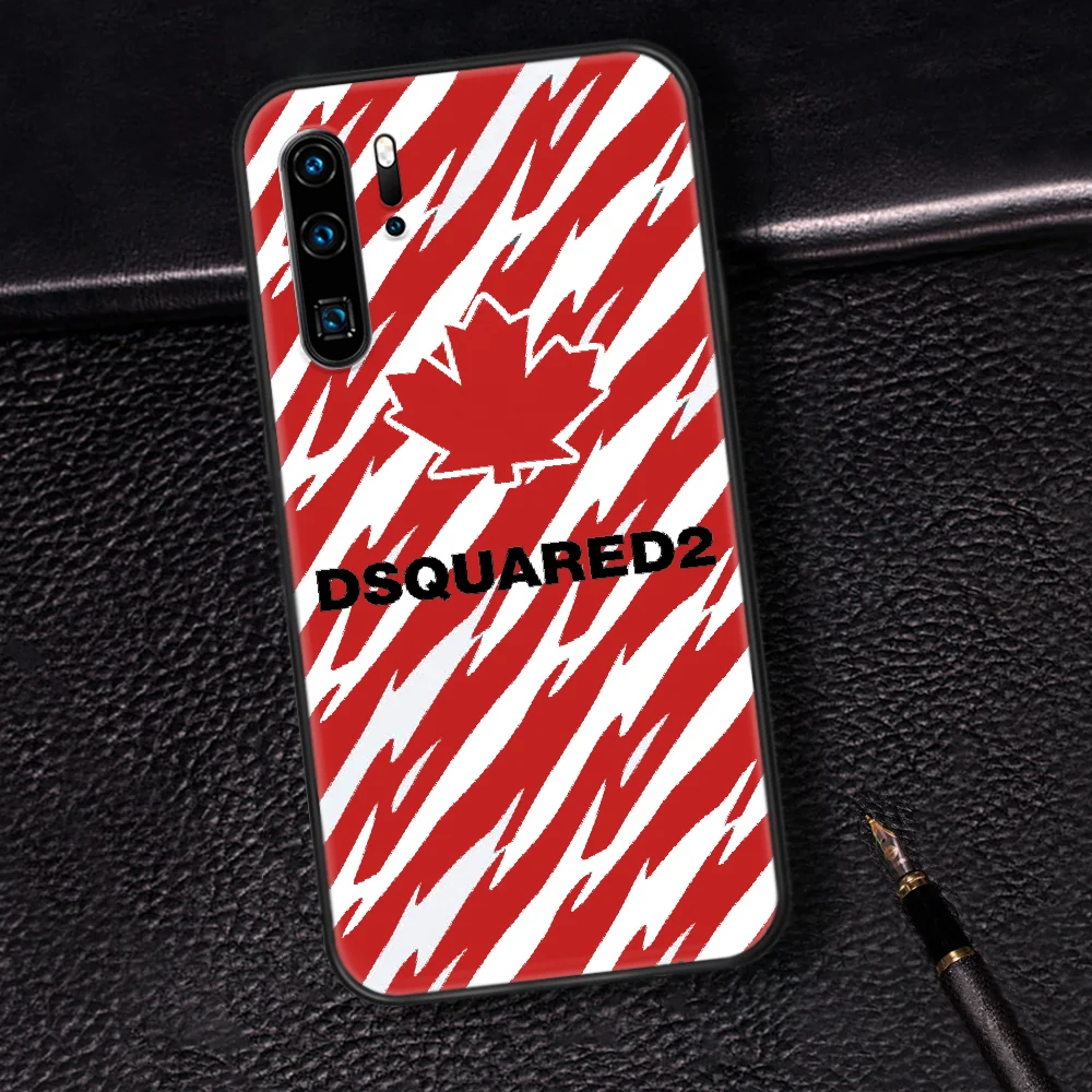 

DSQ2 D2 Fashion Trend Brand Phone Case For Huawei P Mate 10 20 30 40 Pro Lite Smart 2019 2021 black Back Trend Shell Luxury Etui