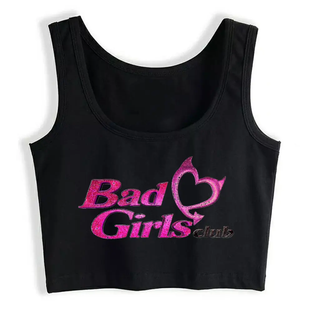 

Boho Crop Top Bad Girls Club Bgc Humor White Print Y2k Tops Womens Tops blusas mujer de moda 2021 verano Gym Tank Top Women