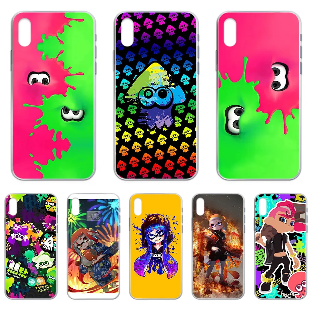 Чехол для телефона splatoon 2 Gun machine game мягкий прозрачный чехол iphone 4 4S 5 5C 5S 6 6S PLUS 7 8 X XR XS