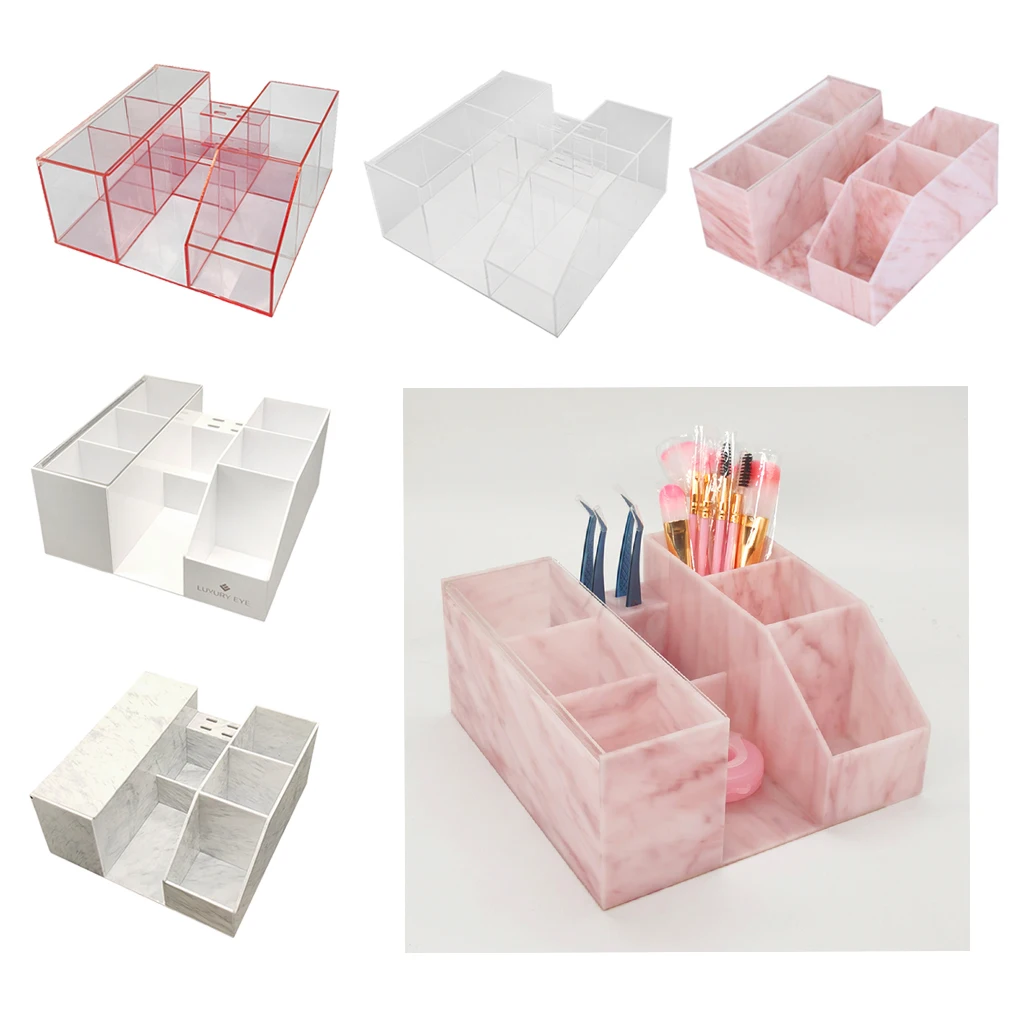 

Makeup Organizer Eyelash Extension Accessories Tool Storage Display Box Tweezers Holder Storage Box Makeup Brush Organizer