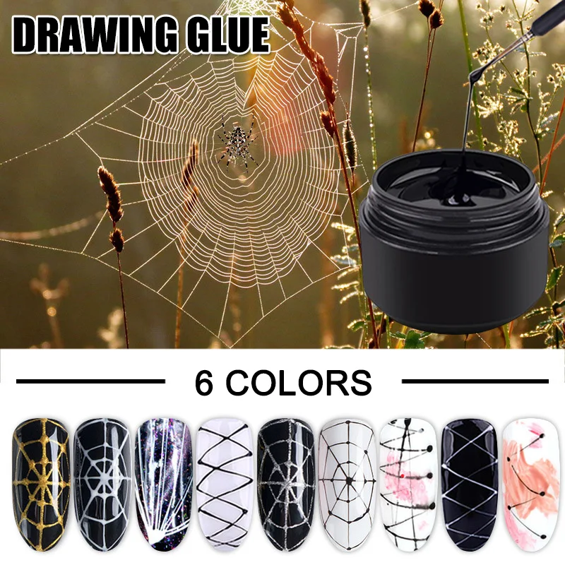 

Draw Painting Gel Spider Gel Nail Art Design Pure Color Soak Off UV LED 3D Silky Gel @ME88