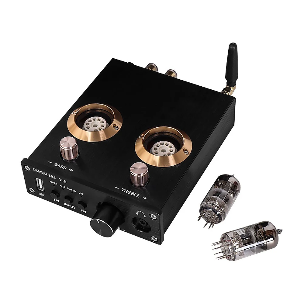 PJ.MIAOLAI TPA3116 Bluetooth 5.0 HiFi 6N3 Vacuum Tube RCA Audio U Disk Headphone Amplifier For Home Theater DIY | Электроника