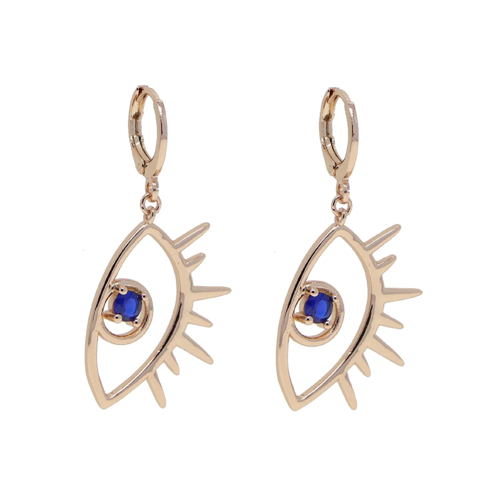 

Lucky Turkish Evil Eye Charm Dangle Drop Earring Fashion Eyelash Women Girl Jewelry Wholesale