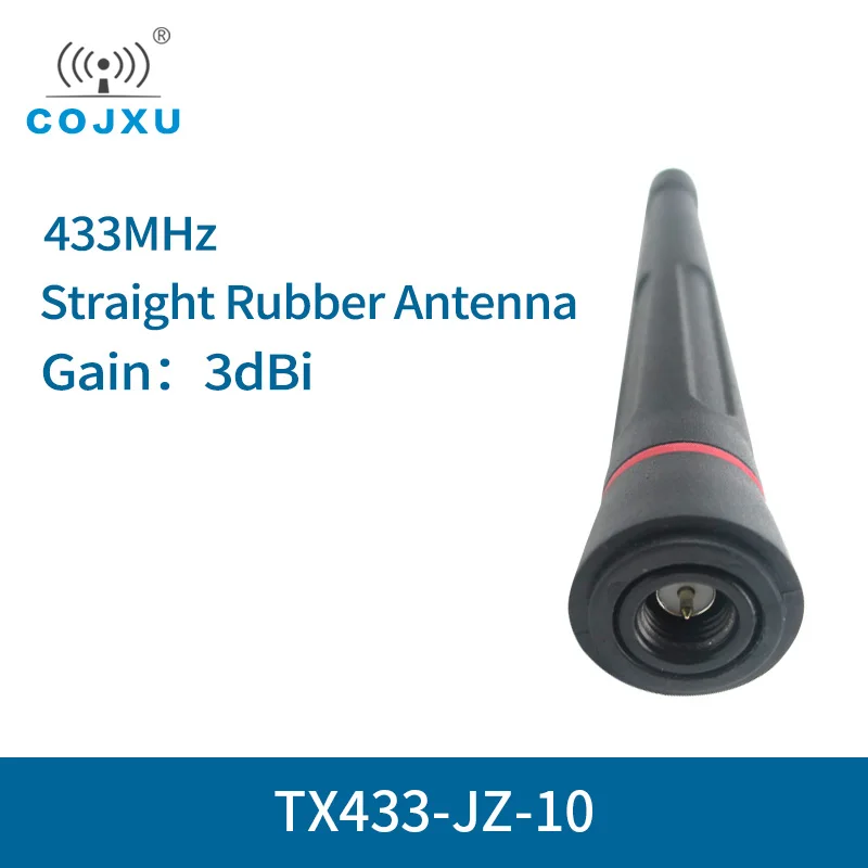 

Антенна Wi-Fi 3 дБи, 433 МГц, с высоким коэффициентом усиления, 50 ом, разъем SMA-J, прямая резиновая антенна TX433-JZ-10, водонепроницаемая