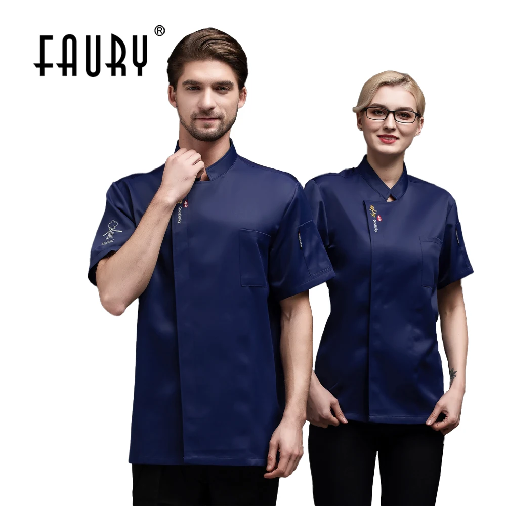 

Chef Jackets Short Sleeve Kitchen Catering Restaurant Food Serive Work Uniform Cooking Clothes Hotel Pastry Waiter Chef Shirt