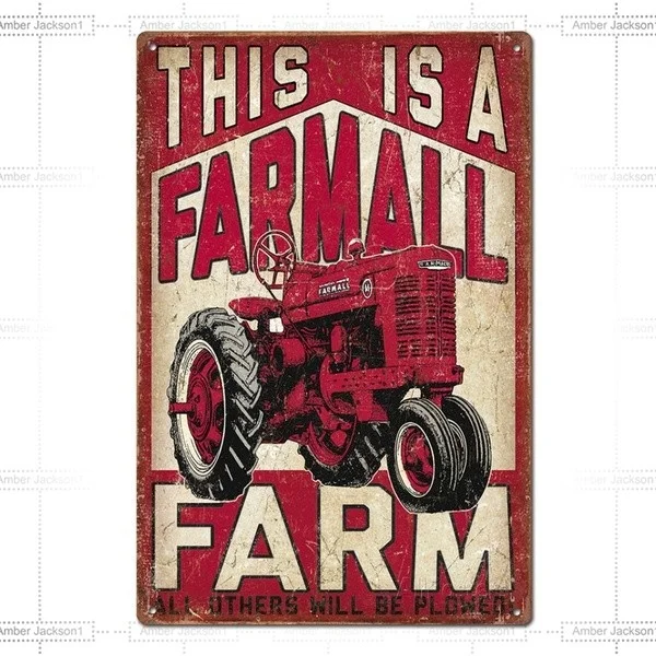 

Metal sign wall sign wall decorative plaque art collection Vintage Retro Farmall Farm Tin Sign Metal Sign Metal Decor Wall