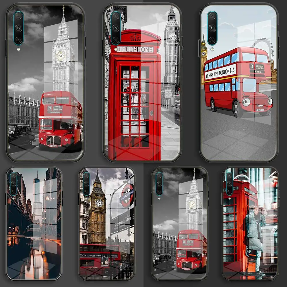 Мягкое Стекло для телефона Honor 50 30 20 10 Lite Pro 10i 20i 9a X9A 8a X8 8X X8A X7A, черная Обложка Z127, Лондонский автобус, Англия