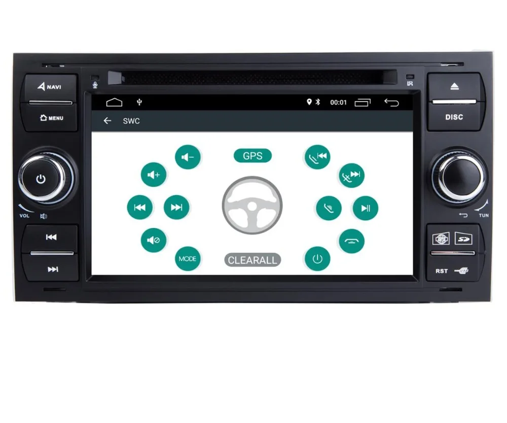 Автомобильный мультимедийный плеер Android 9 gps Авторадио 2 Din 7 дюймов для Ford Mondeo Focus Transit C-MAX S-MAX Fiesta автомобильный dvd-плеер