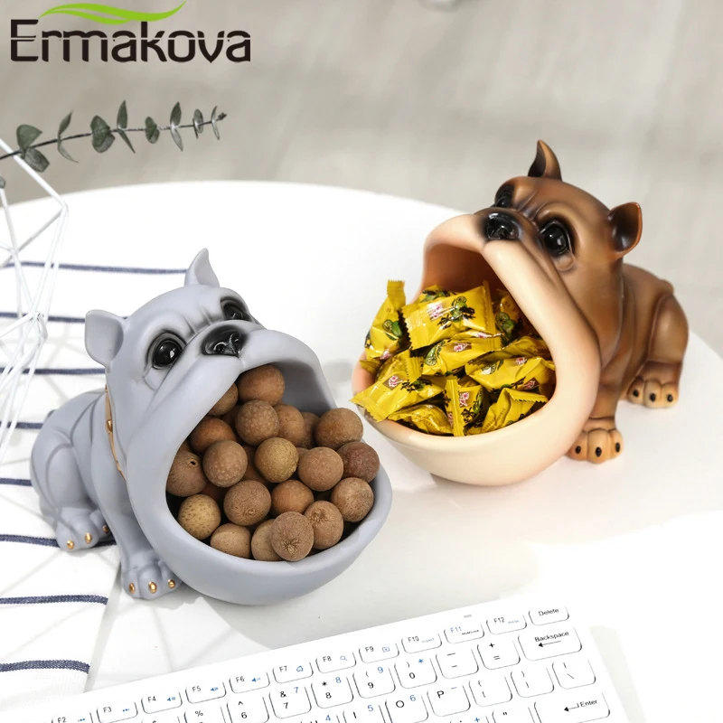 ERMAKOVA Творческий панель в форме французского бульдога коробка конфет статуя