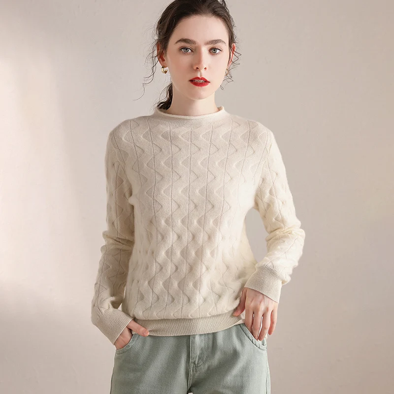 Осень-зима новый модный кашемировый свитер Женская куртка 100% чистый кашемир |