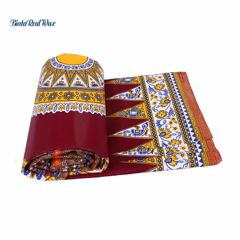 BintaRealWax African Cotton Fabric Ankara Patchwork Tissu Wax binta real Printed Fabrics 24FJ2009 | Дом и сад
