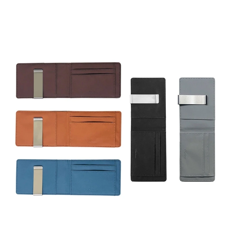 

Men Slim Wallet Money Clip Business PU Leather Cash ID Credit Card Holder