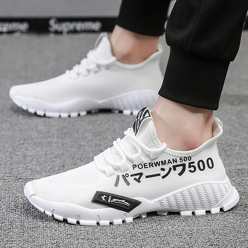 

2020 summer men's shoes running shoes breathable men's shoes outdoor walking jogging coach flying knitting casual shoes