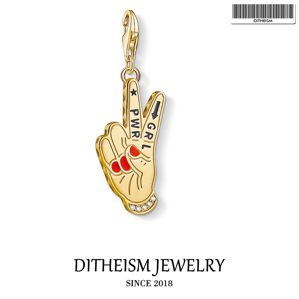 

GRL PWR Charms Pendant,2020 Fashion Jewelry 925 Sterling Silver Trendy Cool Slogan Gift For Women Girls Fit Bracelet