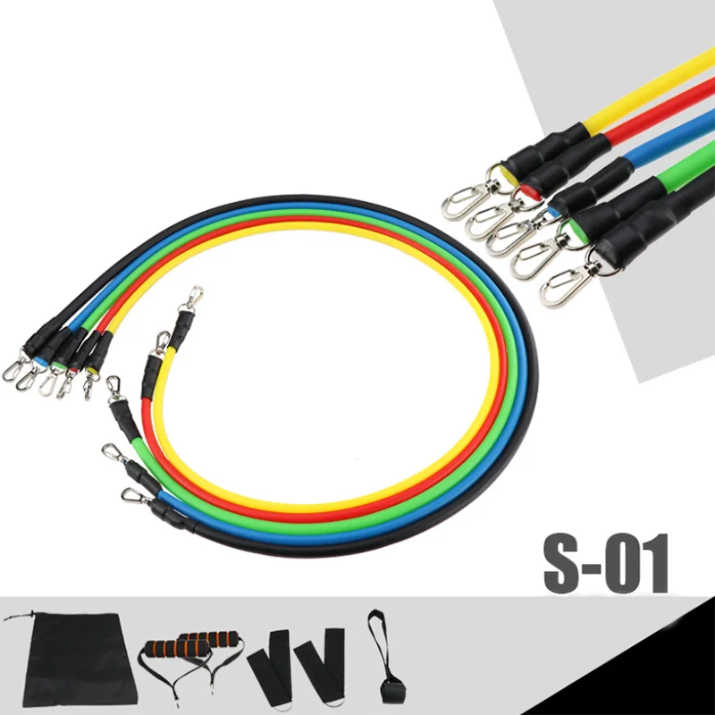 Набор эспандеров 11 шт. эластичные резиновые ленты для занятий йогой и фитнесом |